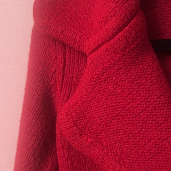 Nine west red sweater one button down. size S Cardigan style romantic - Picture 5 of 9